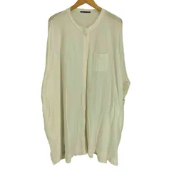 ミズイロインド mizuiro ind ノーカラー 比翼 シャツ ロング丈 レディース 表記無 