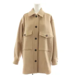 アダムエロペ Adam et Rope' FABRICA ダブルメルトンシャツコート ステンカラー ジャケット F ベージュ GAO-29110-B /RR