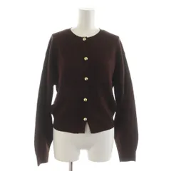 ナチュラルビューティーベーシック NATURAL BEAUTY BASIC タグ付き カーディガン 長袖 ウール混 M 茶 ブラウン /RR