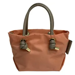 VIOLAd'ORO(ヴィオラドーロ) ハンドバッグ ビアンカ オレンジ×グレーベージュ ミニバッグ レザー