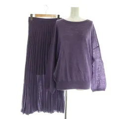 バンヤードストーム BARNYARDSTORM ニット セットアップ上下 セーター ロングスカート アルパカ混 F パープル /MY ■OS