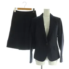 ザ・スーツカンパニー THE SUIT COMPANY スーツ セットアップ上下 テーラードジャケット フレアスカート ストライプ 38 ネイビー /MY ■OS