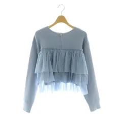 センスオブプレイス バイ アーバンリサーチ Sense of Place by Urban Research 25AW ダブルジップフリルニットカーディガン One 青 /MI ■OS