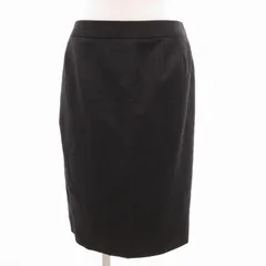 コムサイズム COMME CA ISM タイトスカート ひざ丈 バックジップ ウール L グレー /GV ■MG