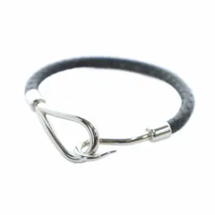 エルメス HERMES ジャンボ ブレスレット アクセサリー バングル レザー 黒 ブラック ■GY18 /MQ ■OHのサムネイル