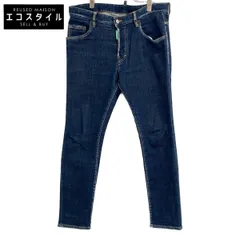 DSQUARED2 ディースクエアード S78LB0075 22年 ｲﾝﾃﾞｨｺﾞ Skater Jeans ﾎﾞﾀﾝﾌﾗｲﾃﾞﾆﾑﾊﾟﾝﾂ 50