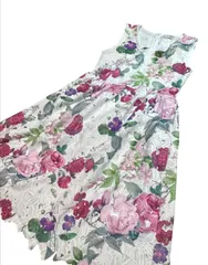 未使用品 tocco closet luxe 総レース花柄カラーワンピース Mサイズ
