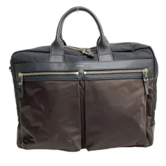 PaulSmith(ポールスミス) ビジネスバッグ - ダークブラウン×黒 本体ロックなし レザー