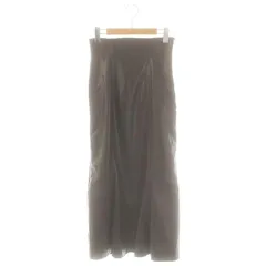 ココディール COCO DEAL フェイクレザースカート フレア マキシ ロング 2 茶 ブラウン /AT ■OS