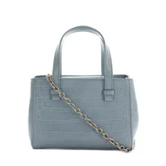 ミラオーウェン Mila Owen チェーンショルダーミニトートバッグ フェイクレザー 型押し F ライトブルー /MI ■OS