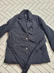 ザラ ブラック ベルト付き ダウン コート