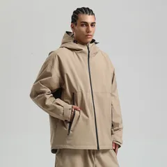 スキーウェア メンズ レディース 新作 フード付き ゆったり カーゴ スノーボード 防風 防水 通気 カップル