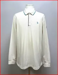 HAZZYS へジス/起毛ロングスリーブ ポロTシャツ/105サイズ/ヴィンテージ(D-106)