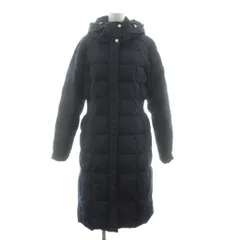 コールハーン COLE HAAN SIGNATURE ダウンコート ロング フード ジップアップ M 紺 ネイビー /KU