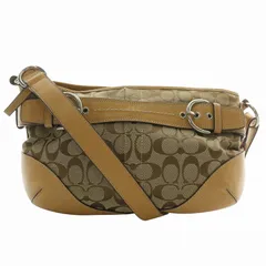 コーチ COACH ショルダーバッグ キャンバス レザー シグネチャー 総柄 茶色 ブラウン F07077 /XZ ■GY18