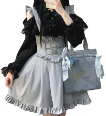 [ＸＨＳＵＫＡＤＯ] かわいい オープンショルダー ブラウス 量産型 シャツ レディース 2層 レース フリル 取り外し可能 リボン パール 長袖 レディースブラウス おしゃれ 肩出し 地雷系 ファッション フレンチガーリー 学生 春 夏 秋