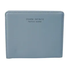 prendre 薄型 折りたたみ財布 レディース 二つ折り スリム 軽量 ウォレット 小さめ コンパクト 財布 カード入れ パステル かわいい おしゃれ ミニウォレット ミニ財布 プレゼント ギフト （ブルー） PR-WALLET10-BL