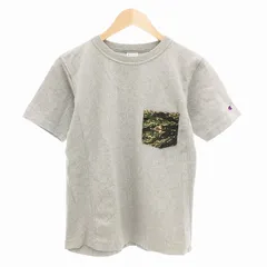 チャンピオン CHAMPION リバースウィーブ Tシャツ クルーネック 刺繍 半袖 M グレー C3-B369 /AE
