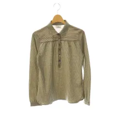 ラコステ LACOSTE ストライプカットソー 長袖 プルオーバー 40 アイボリー ブラック イエロー /DO ■GY53