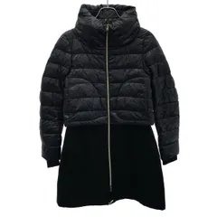 HERNO ヘルノ ウールレイヤードダウンコート  ネイビー系 40