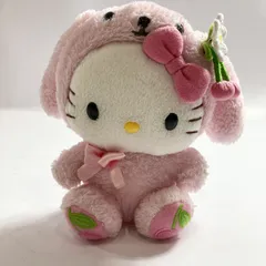 ★ Hello Kitty ハローキティ 着ぐるみ ぬいぐるみ さくらんぼ うさぎ たれ耳 ピンク サンリオ 平成レトロ  現状品