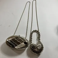 ★ メタル ハンド ショルダーバッグ 2点 まとめ商品 FIOR LONDON ハート型 口紅バッグ 現状品