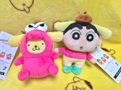 (まとめ売り) Sanrio クレヨンしんちゃん & ポムポムプリン コラボ マスコット キーホルダー ぬいぐるみ セット ワニヤマ