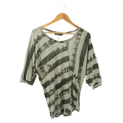ヒステリックグラマー HYSTERIC GLAMOUR カットソー アシンメトリー 総柄 ドルマン F グレー /AQ ■OSのサムネイル