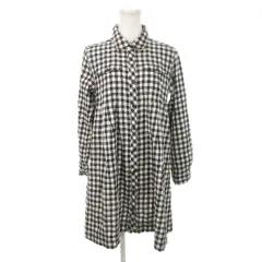 スピック&スパン Spick&Span シャツワンピース 黒 ブラック 白 ホワイト ギンガムチェック柄 シャツカラー 長袖 /MN17 ■GY60