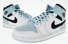 ナイキ NIKE AIR JORDAN 1 MID SE Ice Blue Nubuck エアジョーダン1 ミッド アイスブルーヌバック DV1308-104 26 ブルー ブランド古着ベクトル 中古▲■250630