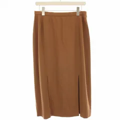 レリアン Leilian フレアスカート タック ウール ミモレ ロング 大きいサイズ 13 キャメル 1801653 /HN