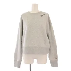 ジャーナルスタンダード レリューム JOURNAL STANDARD relume スウェット トレーナー 長袖 クルーネック ショート丈 ロゴ 刺繍 F グレー タグ付き /BB