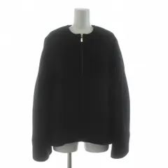 ノーブル NOBLE 24AW MTRショートケープブルゾン ノーカラージャケット ジップアップ ウール カシミヤ混 36 黒 ブラック 24020240602040 /KUのサムネイル