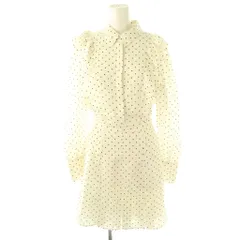 スナイデル SNIDEL プリントフリルミニワンピース ドット 水玉 0 オフホワイト ブラック /ES ■OS