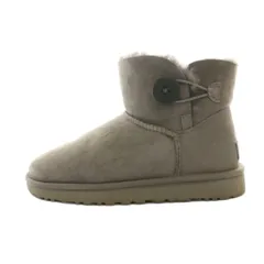 アグ オーストラリア UGG australia ミニ ベイリーボタン Mini Bailey Button II ムートンブーツ ショート US8 25cm グレー 1016422 /SS ■OS