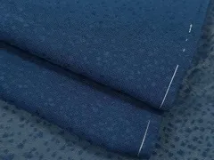 平和屋着物＊夏物　色無地　紗　箔散らし紋紗　深縹色　正絹　逸品　CABB9826ze