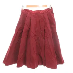 N.Natural Beauty Basic N.ナチュラルビューティーベーシック フレアスカート ひざ丈 L 赤 レッド /NL ■GY58