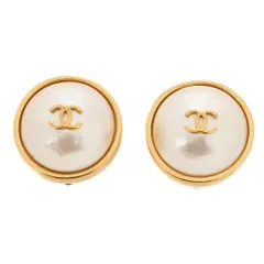 CHANEL シャネル ココマーク 95A イヤリング　 GP×フェイクパール 　ゴールド（ゴールドメッキ） ゴールド   レディースバッグ ハイブランド【中古】【送料無料】