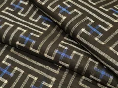 平和屋着物●本場大島紬　龍郷絣　秋名バラ　正絹　逸品　CABB0332gh