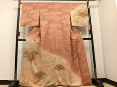 平和屋着物●訪問着　作家物　辻が花　絞り　暈し染め　金通し地　正絹　逸品　AABF4486ph