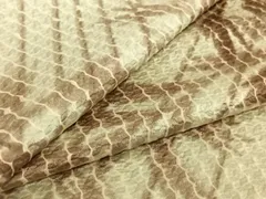 平和屋着物▽上質な小紋　単衣　枝葉文　正絹　逸品　AABF5037jh