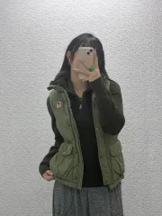 ポロラルフローレン ヴィンテージ レトロ オリーブカーキ ダウンベスト XS C08369