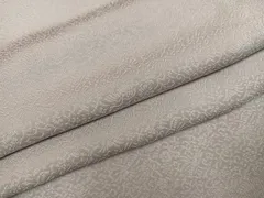 平和屋着物●上質な色無地　花鳥地紋　利休白茶色　正絹　逸品　AABF5339ph