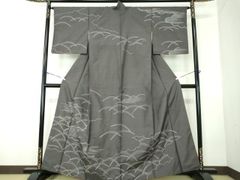 ひげ紬 訪問着 身丈 裄 紬 抽象模様 モード 着物 052b - メルカリ