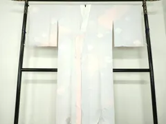 平和屋着物●上質な長襦袢　袷　絞り　舞梅地紋　暈し染め　正絹　逸品　DABB4375ps