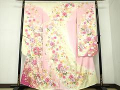 振袖 ラメ刺繍 金彩 銀通し 紋意匠 身丈160cm 撥水加工済 HKT078 