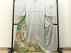 未着用 お召 訪問着 金彩 辻ヶ花 藤の花 一つ紋 着物 063b - メルカリ