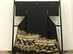 平和屋着物▽松尾光琳　色留袖　無双　絽袷　絽×絽　竹図　銀彩　正絹　逸品　DAAS0598az 平和屋着物▽松尾光琳 色留袖 無双 絽袷 絽×絽 竹図 銀彩 正絹 逸品