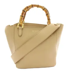 マッキントッシュフィロソフィー MACKINTOSH PHILOSOPHY ハンドバッグ ショルダーバッグ 2way フェイクレザー バンブーハンドル タグ付き ベージュ H5101-615-40 /YT