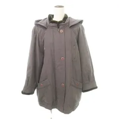 レリアン Leilian 中綿 フード コート アウター ボア 日本製 13+ 約XLサイズ 茶 ブラウン ORG